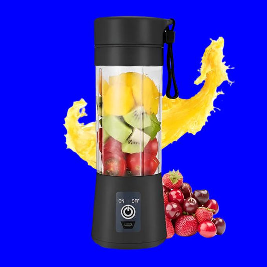 Electric Juicer 6 Blade Rechargable Portable USB Bottle Blender Shaker Juicer A 2000 Juicer Mixer Grinder (Black)