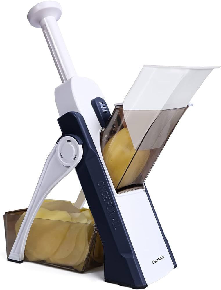 Vegetable Slicer Mandoline Chopper for Kitchen Multi-Functional Grater with Handle and 6 Stainless Steel Roller Blades (Mandoline Slicer)